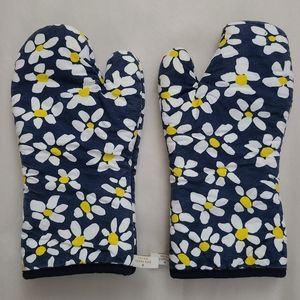 Kate Spade Daisy Fields French Navy Oven Mitt NWOT